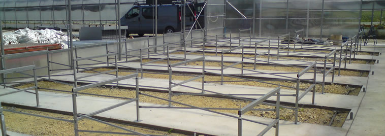 Konstrukcija potopnih stolova na betonu